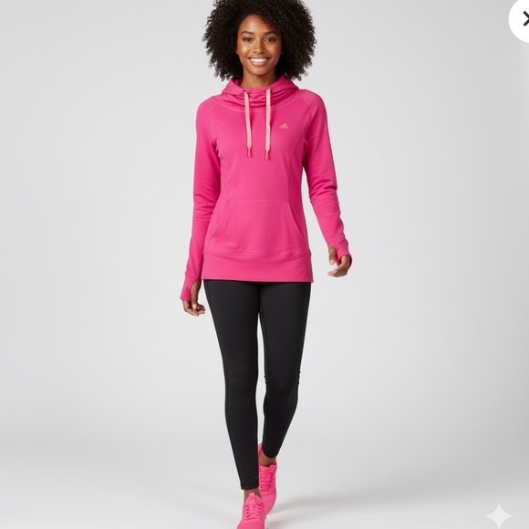 Adidas Climalite Hoodie in Fuchsia - Picture 1 of 8